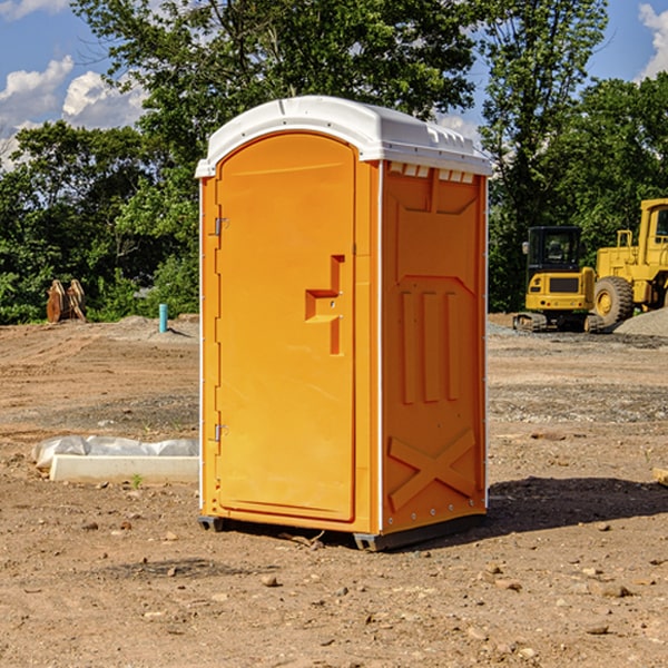 how often are the portable restrooms cleaned and serviced during a rental period in Lincoln County NV